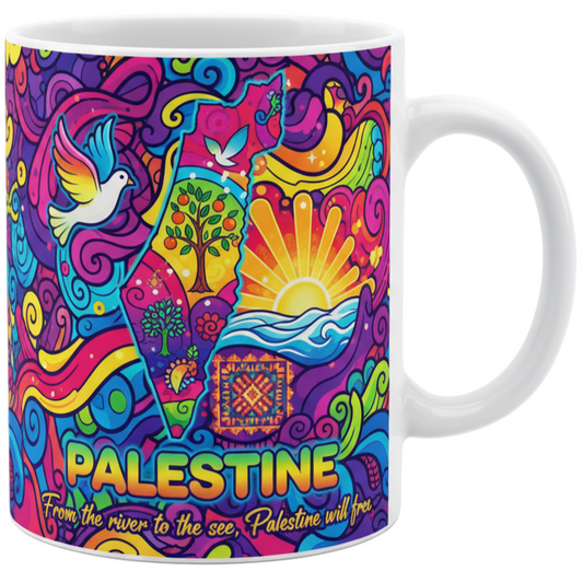 Vibrant Palestinian Hope Mug: Support with Every Sip